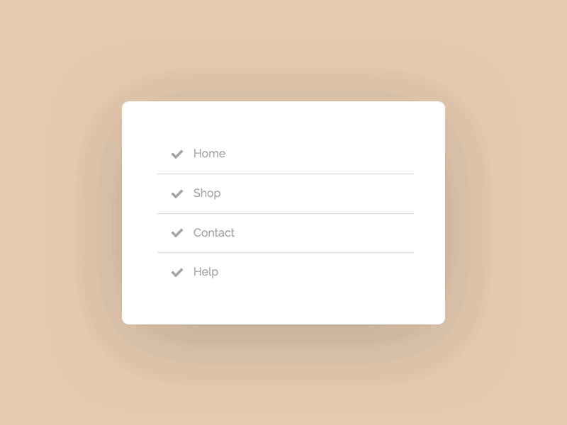 simple list menu